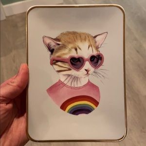 Cute cat rainbow tray/dish